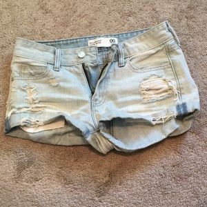 light, low-rise shorts